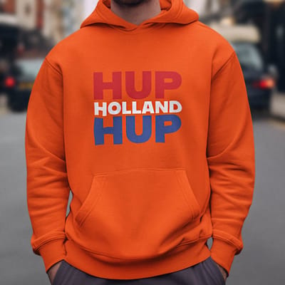 Oranje WK-EK Hoodie Hup Holland Hup XS