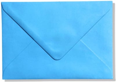Cards & Crafts 100 C6 Enveloppen - Babyblauw - 162x114mm - 110 grams - 16,2x11,4cm - Gegomde puntklepsluitingg