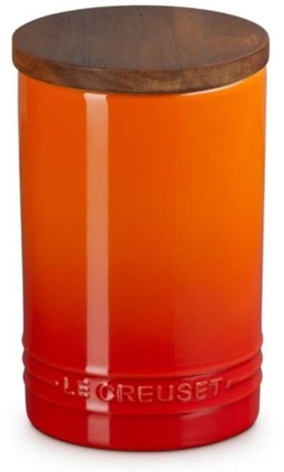 Le Creuset Signature Voorraadpot Met Houten Deksel 0,77 Liter Oranjerood