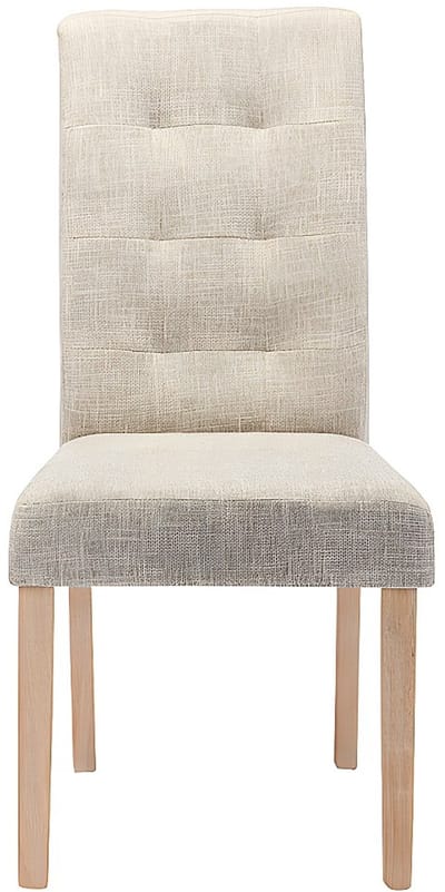 Vente-unique Set van 2 stoelen VILLOSA - Stof & houten poten - Beige
