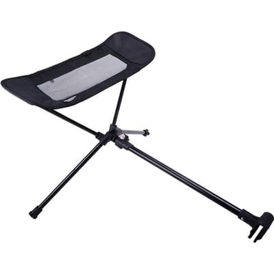 Chaise de lune pliante en alliage d'aluminium, repose-pieds, tabouret d'extérieur Portable, outil de repose-pieds extensible noir