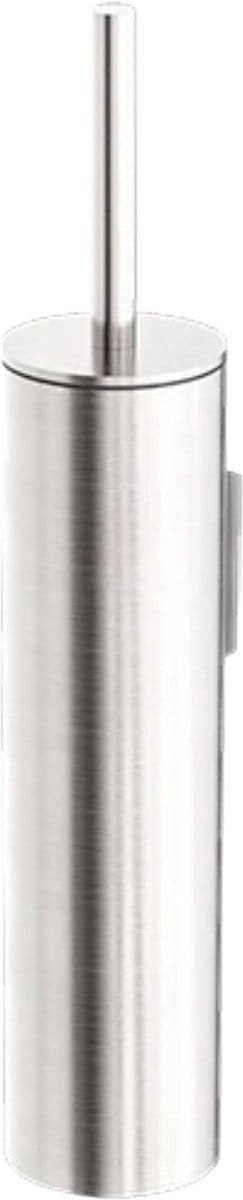 Owen & Finch RVS Toiletborstel met Wandhouder – Geborsteld Nikkel | Brushed Nickel – Luxe Zwarte Borstel