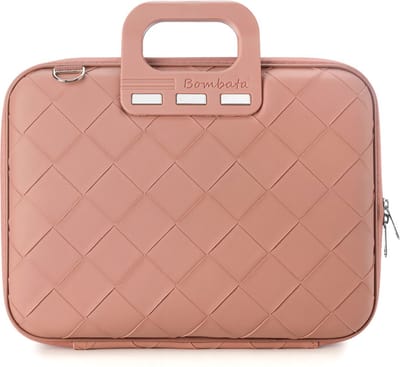 Bombata Intrecciato 13 / 14 inch Laptoptas Dames - Vlechtpatroon - Lichtroze