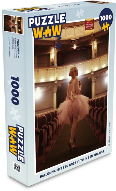 Puzzel Ballerina met een roze tutu in een theater - Legpuzzel - Puzzel 1000 stukjes volwassenen