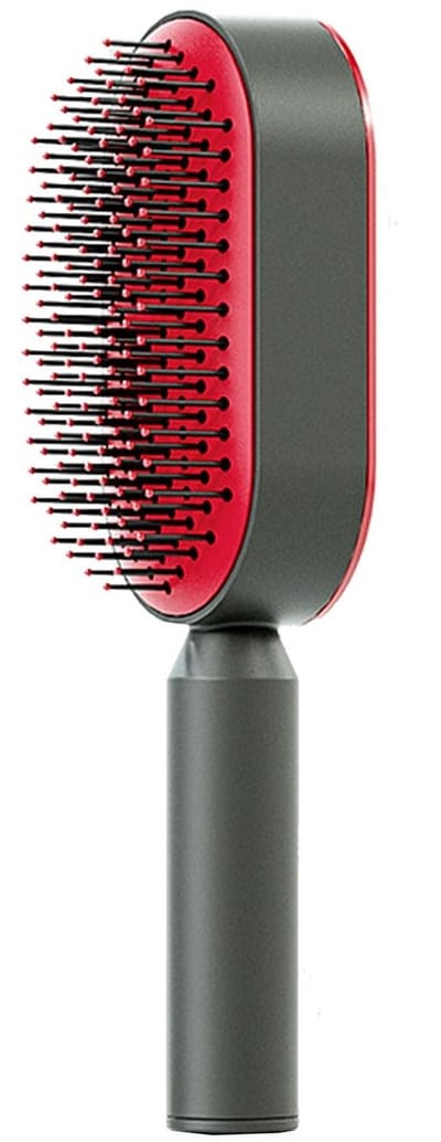 Dailygoods- Haarborstel Zelfreinigend - Kussen Haarborstel - Hoofdhuidmassage - Afgeronde Kam Tanden - Voor Lang Haar - Compact en Lichtgewicht - Haarkam
