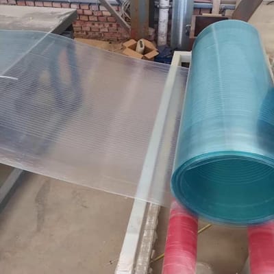 Dakbedekking Paneel - Kunststof Plaat - Buiten Gebruik - 12 mm Dik - 60x900 cm - Transparant