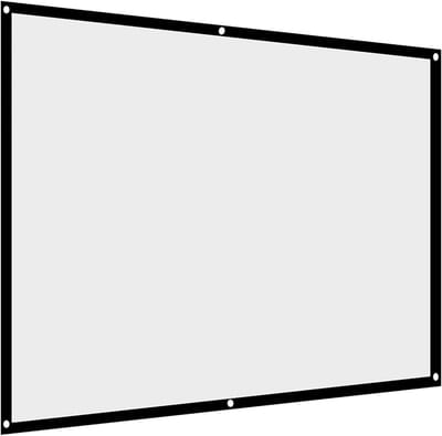Projectiescherm Opvouwbaar - Projectorgordijn - Thuisbioscoop - Kreukvrij Polyester - 100 inch 4:3 - Wit