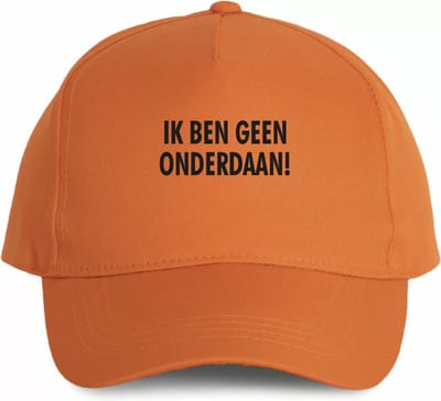 Oranje cap - Ik ben geen onderdaan - soBAD. - Koningsdag - Oranje - Unisex