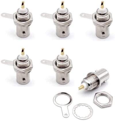 Dailygoods vrouwelijke connector - Coaxiale adapter - Gemakkelijk te installeren - 5 stuks - Perfect voor monitorapparatuur