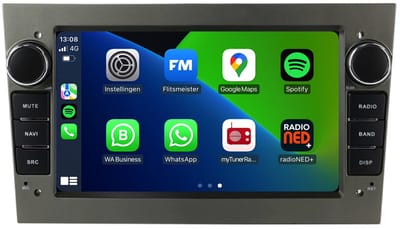 Carplay autoradio voor Opel Astra | Corsa | Zafira | 2000 t/m 2013 | Android 13 | Grijs | Draadloos Apple Carplay & Android Auto | 2GB + 32GB | 8-Core | Davilon | 2025 model | 2000 t/m 2009 2010 2011 2012 2013 | Bluetooth & Wifi