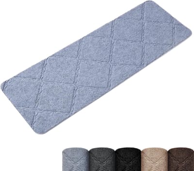 Anti-slip Trap Treadmats Set van 15, zelfklevende trap matten binnen, trap mat snijbaar & herbruikbaar voor beschermen huisdieren, senioren kinderen (grijs, 55 x 19cm)