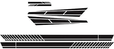 Dailygoods- Decal - Auto Stickers - Zwarte PVC - Car Stripe Stickers - Decoratie - Set van 6 Stuks - Waterdicht en Duurzaam - Autostickers