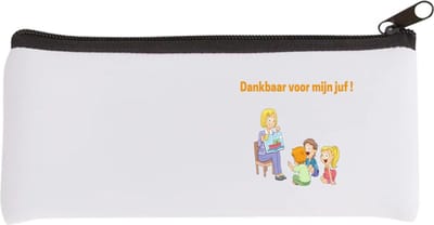 Akyol - dankbaar voor mijn juf Etui - Juf - leraressen - verjaardag - cadeautje voor juf - juf artikelen - kado - geschenk - gift - verjaardagscadeau - juffendag - 20 bij 9 cm
