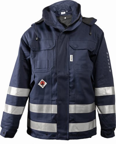 Parka Werkjas, vlamvertragende, antistatisch en waterafstotend met uitritsbare voering Maat S