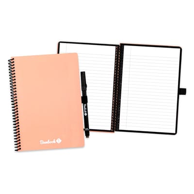 Bambook Colourful uitwisbaar notitieboek - Roze - A5 - Pagina's: Blanco & Gelinieerd - Duurzaam, herbruikbaar whiteboard schrift - Met 1 gratis stift
