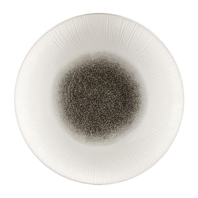 Churchill Bamboo diepe coupe borden met print in het midden kwartszwart 281mm (12 stuks)