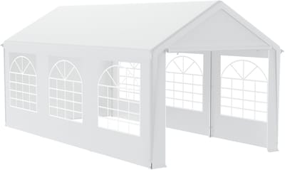Partytent - Tuinpaviljoen - Feestelijke Bijeenkomsten - Waterdicht PE-weefsel - 3 x 6 m - Wit