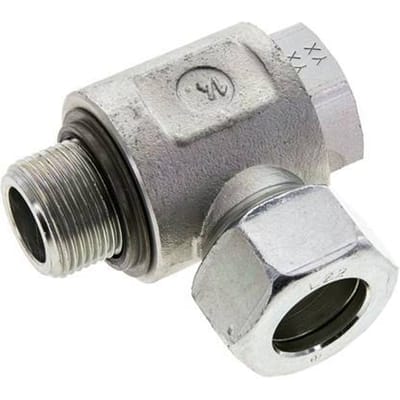 22L & G3/4'' Verzinkt Stalen Swivel Joint Snijringkoppeling Buitendraad 160bar NBR O-ring Draaibaar ISO 8434-1