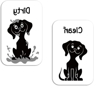 Grappige Magnetisch Schoon Vuil Bord voor Vaatwasser en Koelkast - Hond Thema - Huisdecoratie - Originele Keuken Accessoire