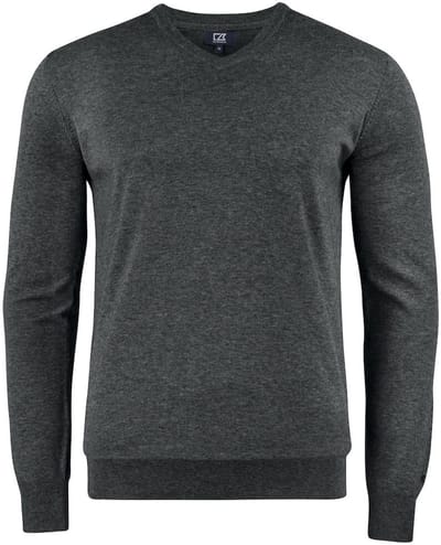 Cutter & Buck Oakville V-neck Heren 355418 - Antraciet Melange - S
