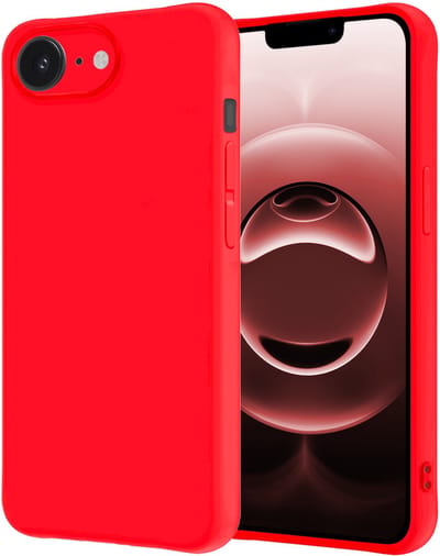 Hoesje - Geschikt voor Apple iPhone 16e / 17e - Sterk & Shockproof - Hoes Cover - Siliconen Case - Rood