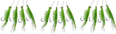 Visset - Zee Onderlijnen - Zeevissen - Met Shrimp Imitaties - 150 cm Lengte - Lichtgevend