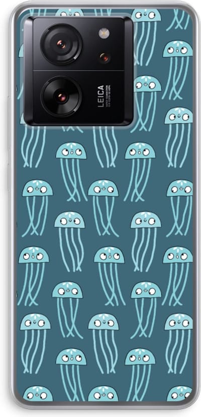 Case Company® - Hoesje geschikt voor Xiaomi 13T Pro hoesje - Kwallie - Soft Cover Telefoonhoesje - Bescherming aan alle Kanten en Schermrand