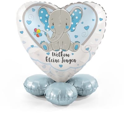 Welkom kleine jongen - Olifant - Ballonnen set met standaard - Everloon