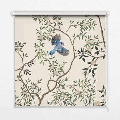 Coloray Rolgordijn Verduisterend - Vogels in Een Boom Lichtdicht Rolgordijn - 90x140 cm - Groente Thermisch Verduisterend Rolgordijn - Dieren Verduisterend Rolgordijn Woonkamer - Rolgordijn in Nis