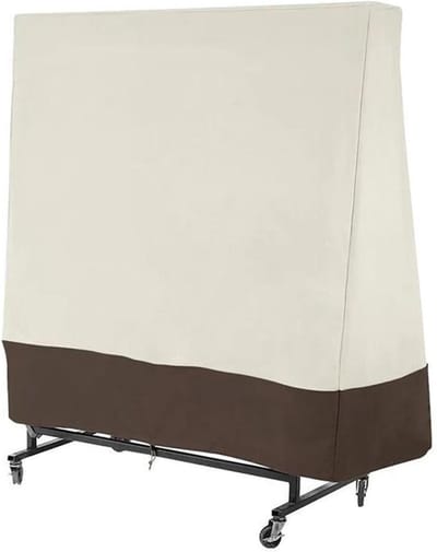 Tafeltennistafelhoes - Pingpongtafel beschermhoes - Bescherming Buiten - Waterdicht 210D Oxford - 63 inch - Beige