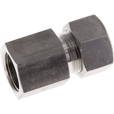 G 1/2'' x 15L RVS Rechte Knelfitting 315 Bar DIN 2353 - FL2S-FO-ST-012G-15-L