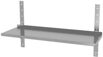 HENDI Verstelbare wandplank - enkel - roestvrij staal - spatwand - 1200x300x600mm