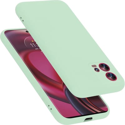 Cadorabo Hoesje geschikt voor Motorola EDGE 30 FUSION in LIQUID LICHT GROEN - Beschermhoes gemaakt van flexibel TPU silicone Case Cover