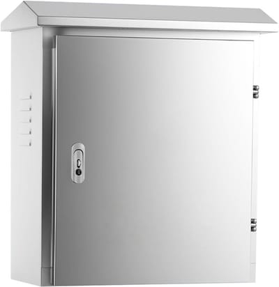 Behuizing EV-laadstation - Laadstation Kast - Opladen Elektrische Auto - Afsluitbaar Weerbestendig - 50 x 25 x 60 cm - Zilver