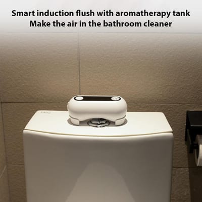 Contactloze Toiletspoeler Oplaadbaar Bewegingssensor Automatische Toiletspoeler voor Huizen Restaurants Hotels Contactloos wit