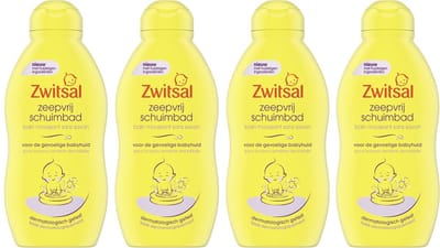 Zwitsal Baby Schuimbad Zeepvrij 4 x 200 ml Voordeelverpakking