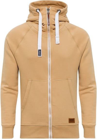 Yazubi Heren Hoodie Jacob – Regular Fit – Katoenmix Stretch – Okergeel – Rits & Kap