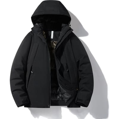 Nieuwe Jas Dames Winter Verdikte Katoen-gevoerde Jas Heren Outdoor Waterdicht Ademend Bergbeklimpak M black