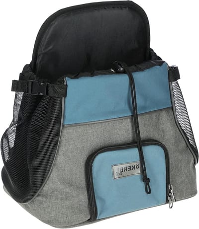 Draagtas Hond - Reistas Dier - Veilig Reizen - Verstelbare Banden - 31x24x38cm - Grijsblauw