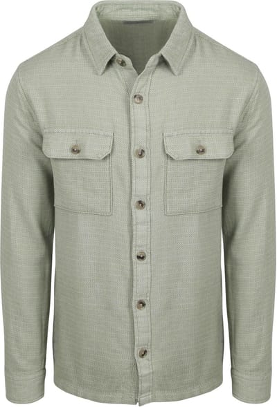 Suitable Overshirt Structure Groen - Maat S - Heren