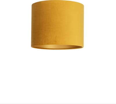 Uniqq Lampenkap velours oker gele Ø 30 cm - 20 cm hoog