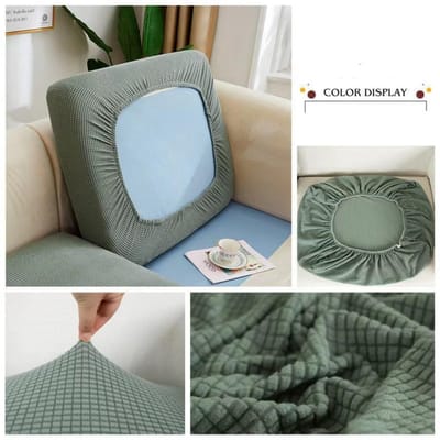 Verdikken Elastische Bankhoes Voor Woonkamer Effen Kleur Meubelbeschermer Bankkussenhoes Slipcover Verwijderbare Bankhoezen N4 ( 230-280cm ) 1pc