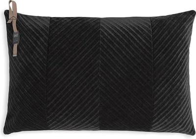 Knit Factory Beau Sierkussen - Rechthoekig kussen - Kussen woonkamer - Bank kussen - Decoratie kussen - Donkerbruin - 60x40 cm - Kussenhoes inclusief kussenvulling