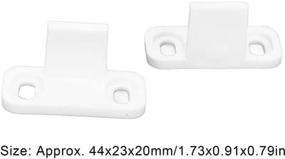 Dailygoods- Vloergeleiding voor Schuurdeur - Deurstopper - Koolstofstaal - Kunststof - Set van 2 - Afmetingen 44x23x20 mm