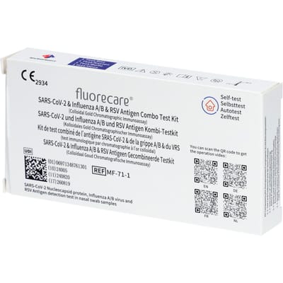 Fluorecare COMBO TEST - SARS Cov-2 - Influenza A/B - RSV Antigen Test Kit - 1 set
