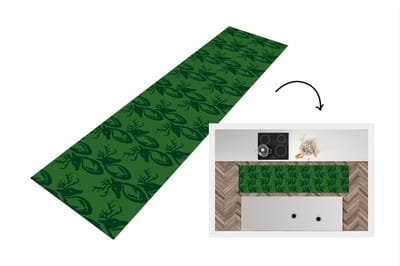Keukenloper - Loper keuken - Patronen - Groen - Hert - 200x50 cm - Keukenloper vinyl