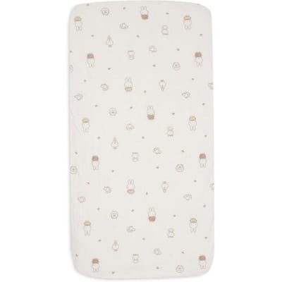 Jollein Hoeslaken Wieg - 40/50x80/90cm - Jersey - Miffy Family Farm