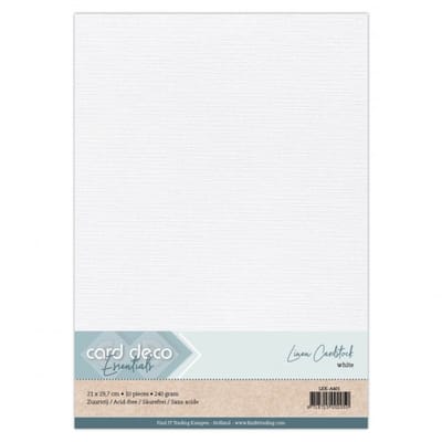 25 vel Wit A4 Linnenkarton 240 grams - 21 x 29,7 cm - Gratis verzonden