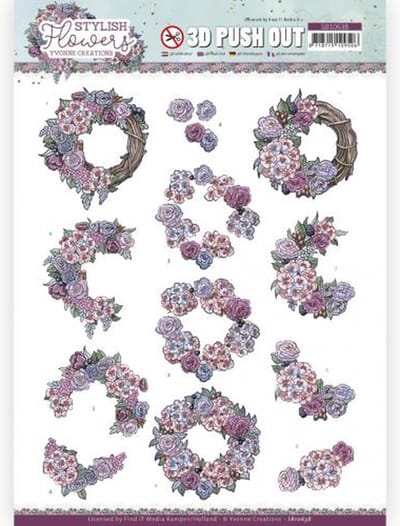 3D Push Out - Yvonne Creations - Stylish Flowers - Romantic Roses