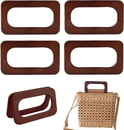 Rechthoekige houten tasgreep voor handtassen en portemonnees - DIY accessoires voor clutches en tassen